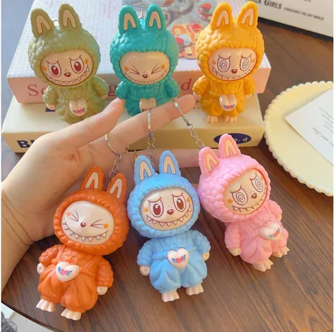 Labubu Doll Face Changing Keychain