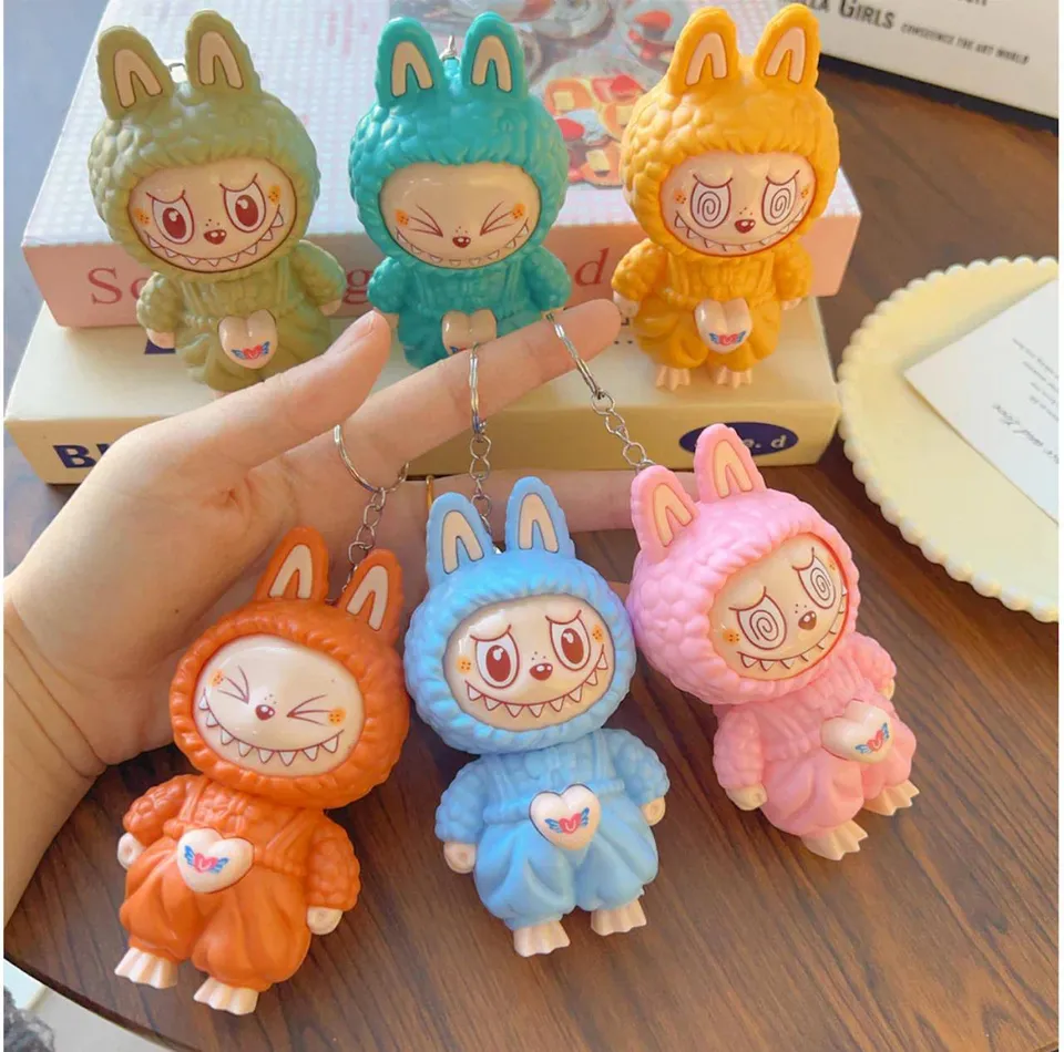 Labubu Doll Face Changing Keychain