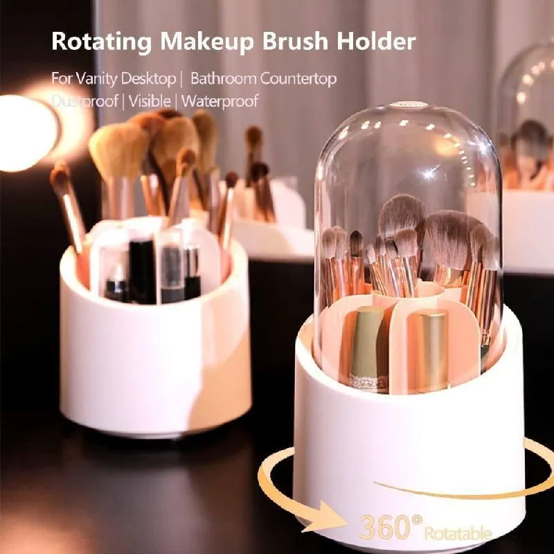 360 Rotating Makeup Brush Holder