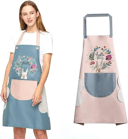 Kitchen Pocket Apron (Blue & Pink Color)