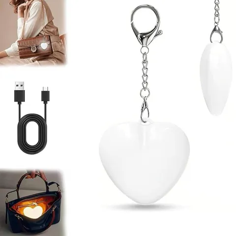 Heart Shaped Purse Light Keychain