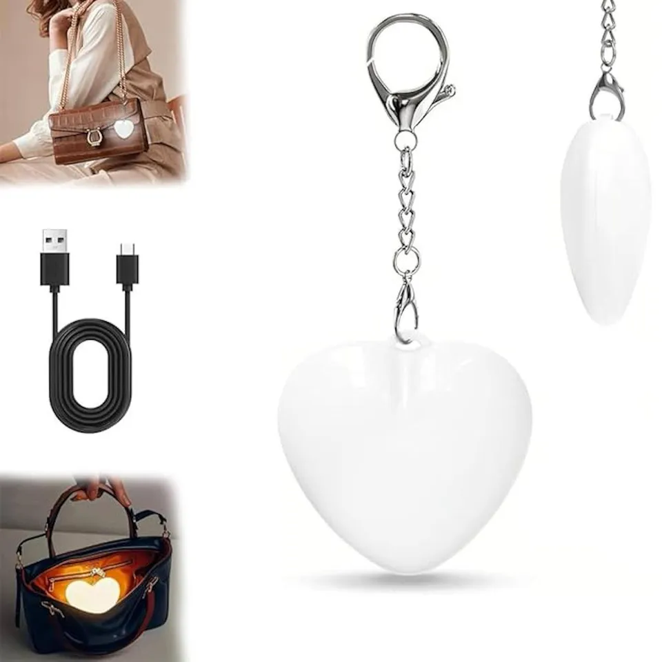 Heart Shaped Purse Light Keychain