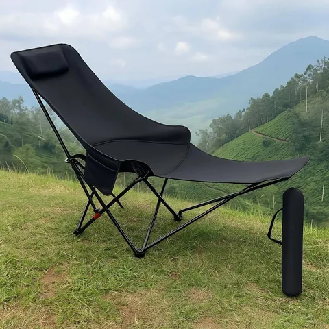 Folding Camping Chair with Footrest