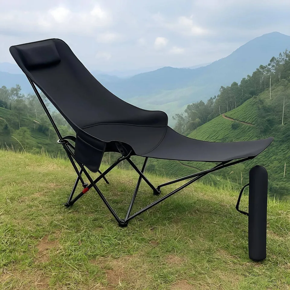 Folding Camping Chair with Footrest