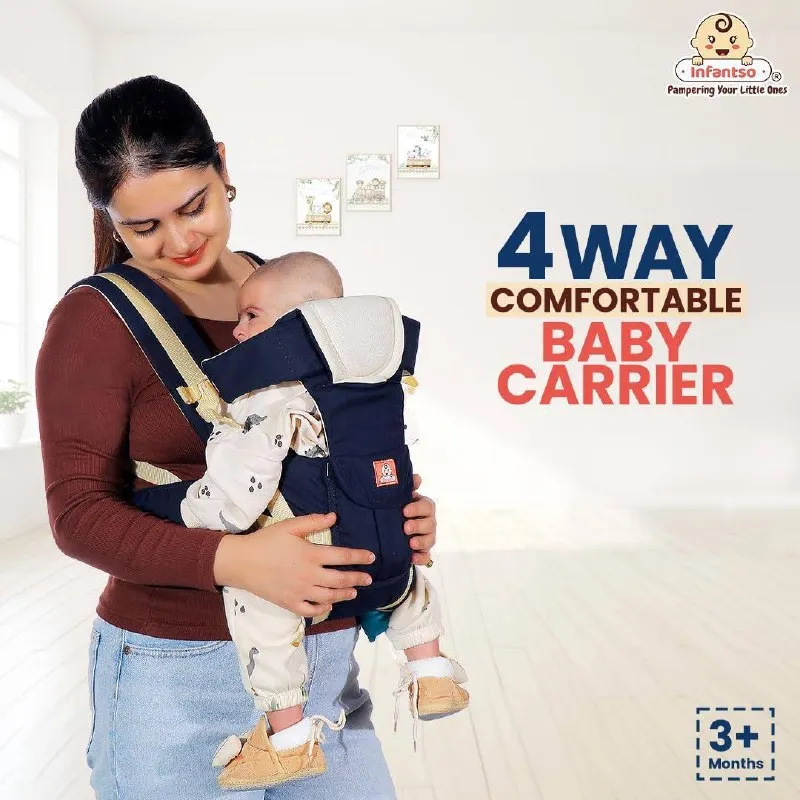 4 in 1 Baby Carrier (Pink and Black)