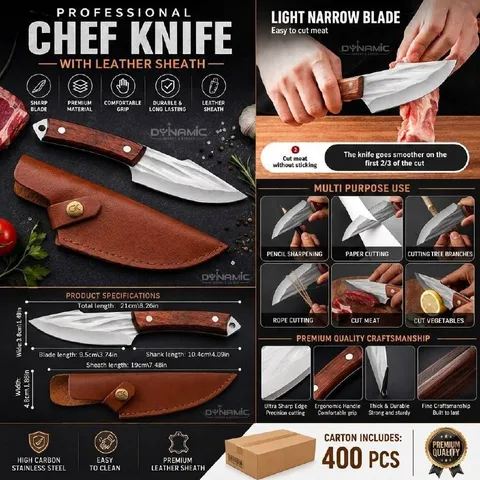 Japanese Kitchen Knife with Cover