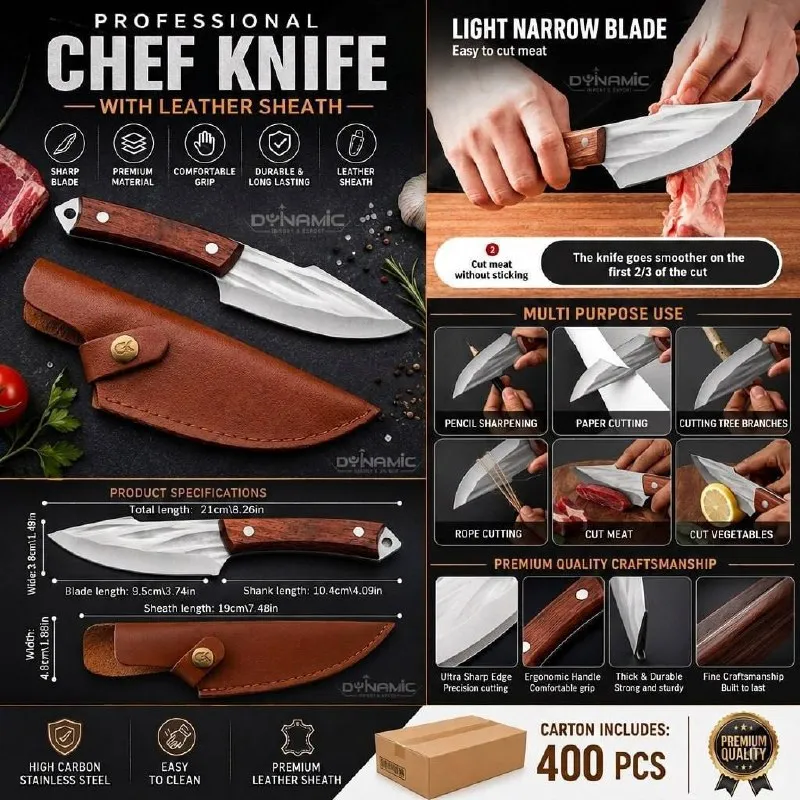Japanese Kitchen Knife with Cover