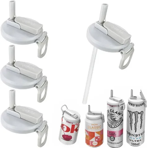 Reusable Soda Can Lid with Straw