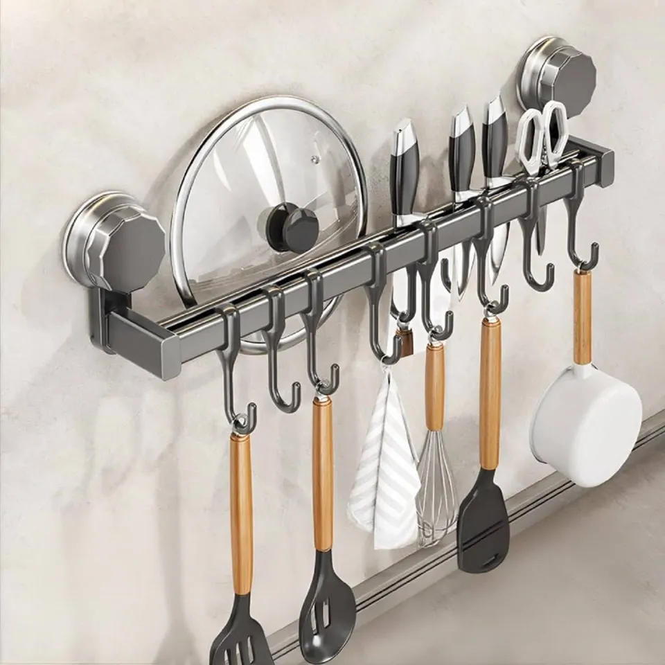 8 Hook Wall Mounted Hook Rack