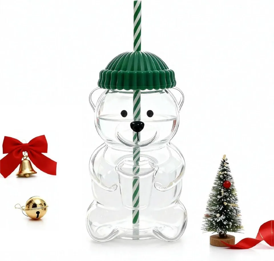 Bear Shaped Glass Cup