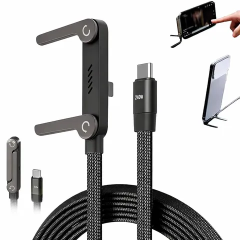 2 in 1 Invisible Holder Charger Cable