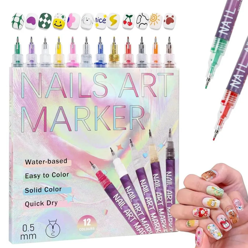 Nail Art Maker Pen (0.5 MM Metal Point with Printed Box)