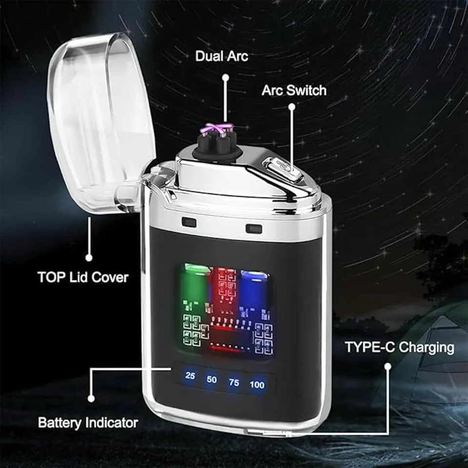 Stylish Dual Arc Electric Lighter